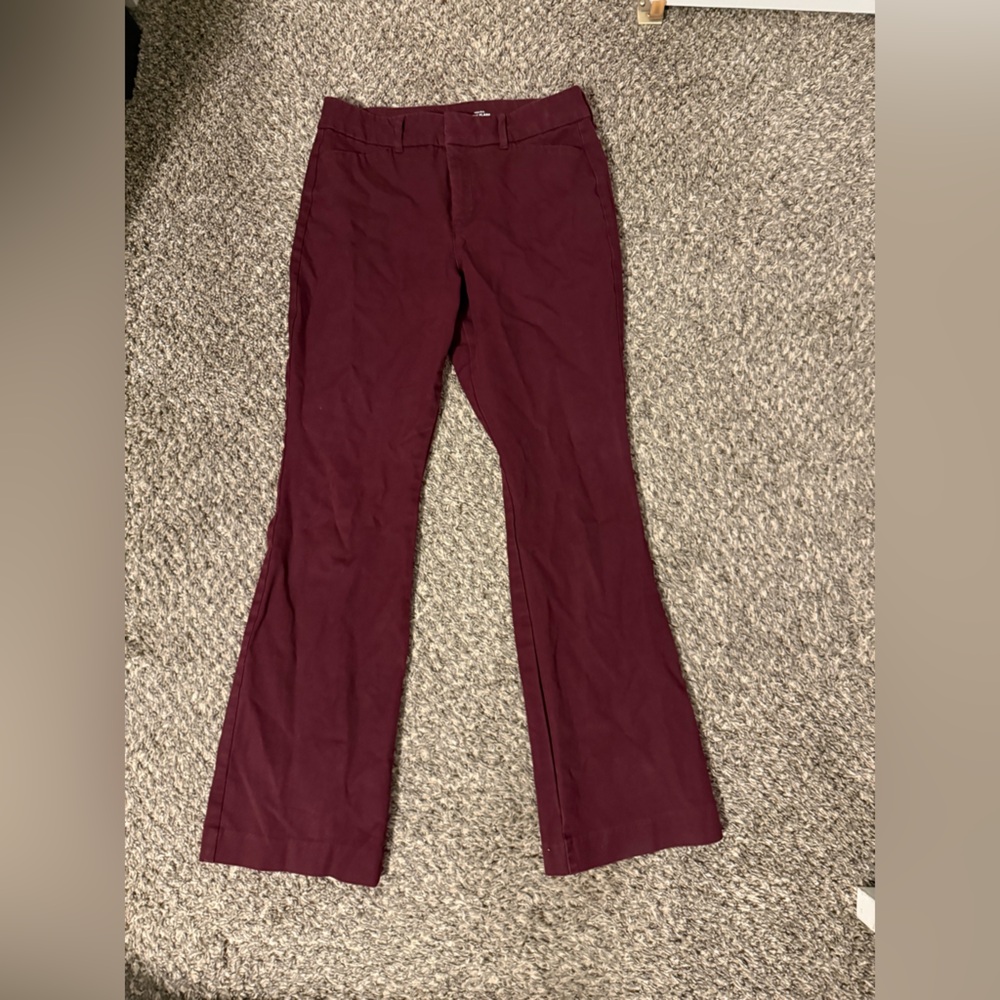 Old Navy Deep Red High-Rise Pants